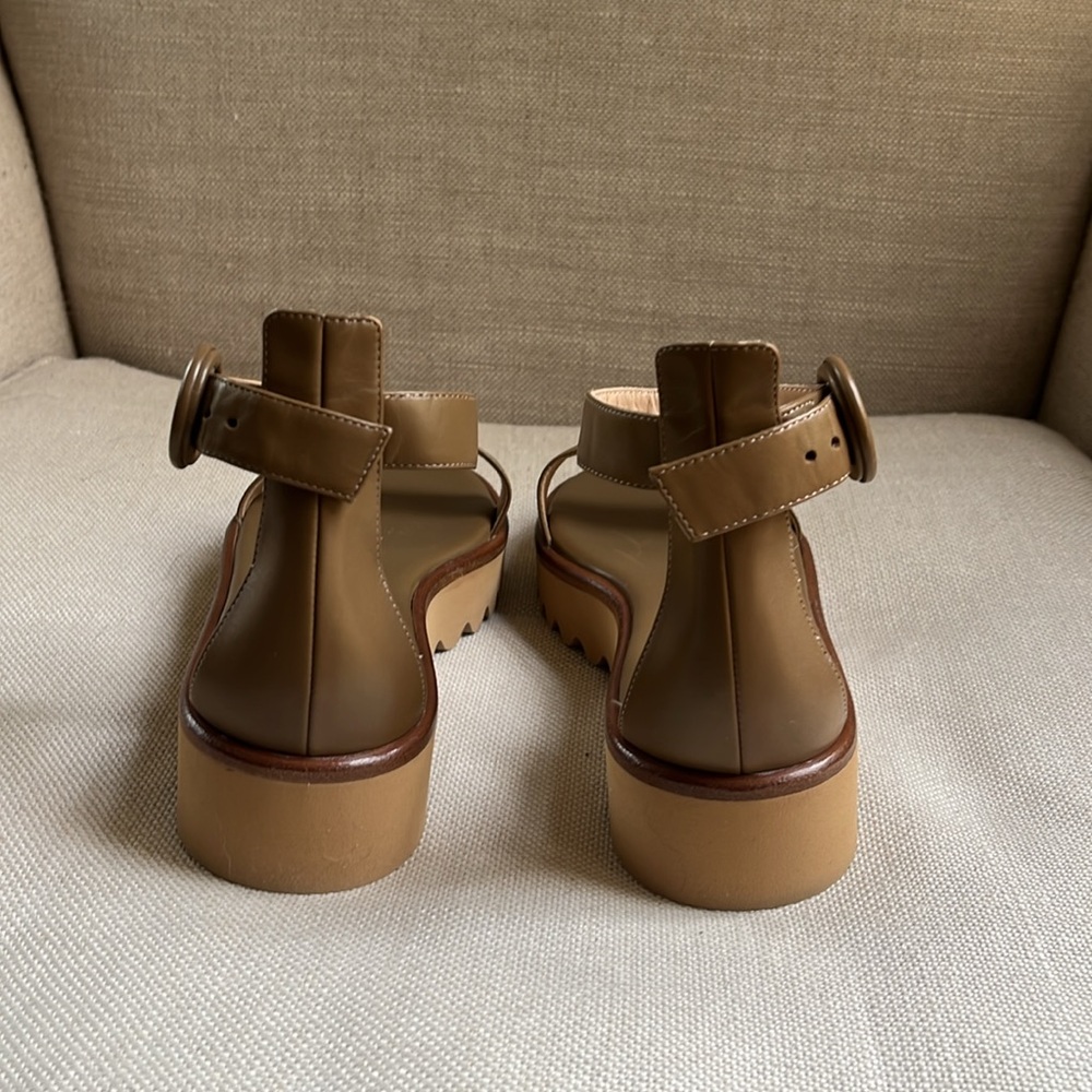 Gianvito Rossi Brown Platform Sandals Ankle Strap Eleanor US 6 36 - Picture 6 of 9